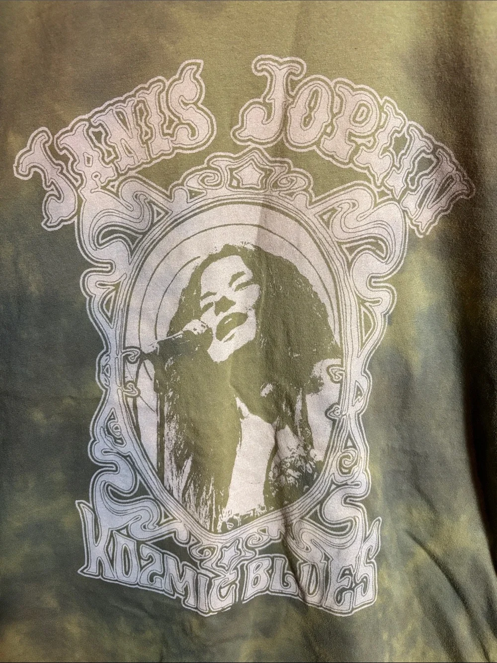 Janis Joplin Olive Graphic T-Shirt